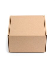 Light brown cardboard box, closed