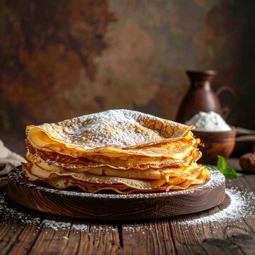 Cr&ecirc;pes mit Puderzucker