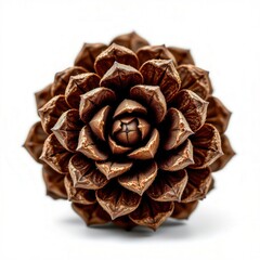 Intricate Brown Floral Decoration with Detailed Petals and Texture