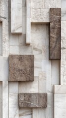 Modern wall design showcases a blend of textures and geometric shapes, creating a visually striking atmosphere in contemporary spaces