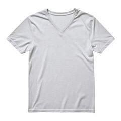 Plain Light Gray  V-neck T-shirt mockup, perfect for design presentations, customization, and branding on a transparent background