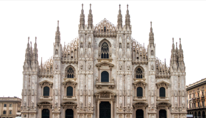 Magnificent Milan Cathedral architecture showcasing intricate detail and design, a symbol of cultural heritage and iconic travel destination
