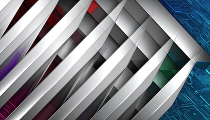 Abstract Diagonal Silver Bars Cyber Texture Background