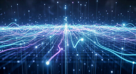 Abstract Futuristic Big Data Visualization