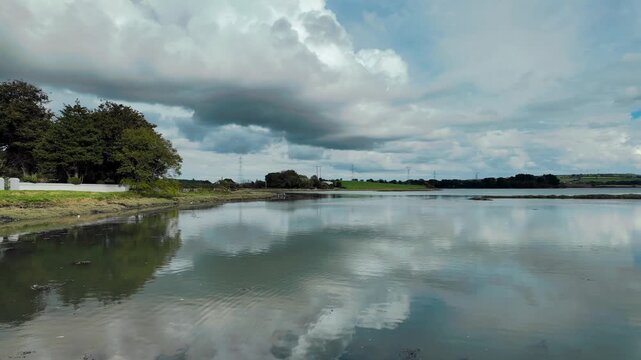 Timelapse with lake and clouds, Cork, Ireland, Midleton