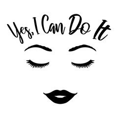 Yes I Can Do It Confident Woman Girl Female Feminism Feminist