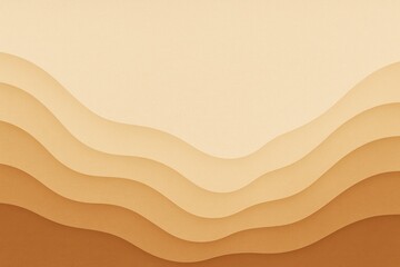 Calming abstract waves in sand beige and earthy brown organic flowing lines minimal elegant background for web banners posters and modern branding