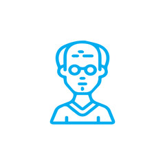 Elderly Man Line Icon