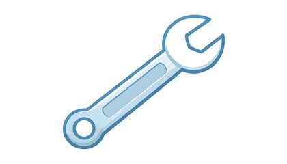 Light-blue wrench graphic