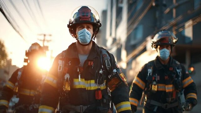 Paramedic on duty with rescue trolley shows swift response of a healthcare hero Video 4K UHD 60fps