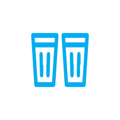 Line art drink glasses