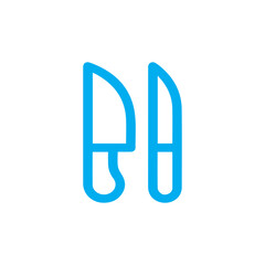 Kitchen Knives Icon Set