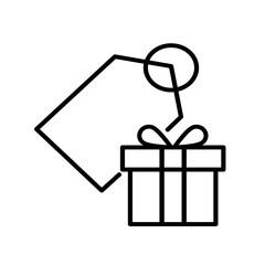 Gift line icon vector illustration. Editable strokes