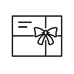 Gift line icon vector illustration. Editable strokes