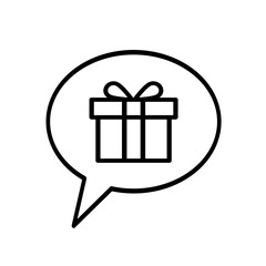 Gift line icon vector illustration. Editable strokes