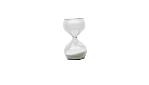 hourglass on white background