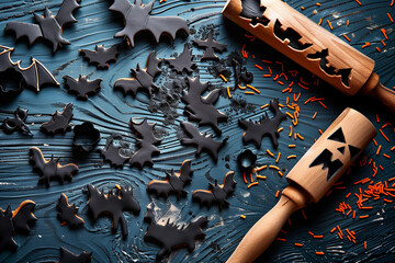 Halloween Cookie Cutters Flatlay