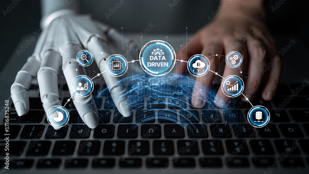 Poster ai drives data-driven decisions with intelligent analytics, smart data visualization, and cloud-base