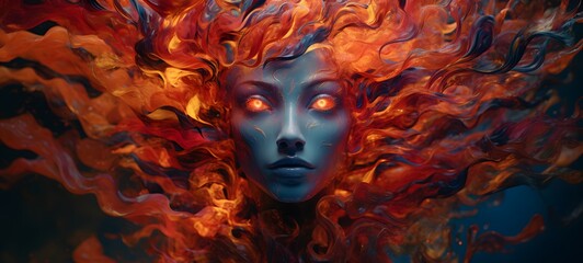 Tiny figures from life Medusa ifrit,generative AI