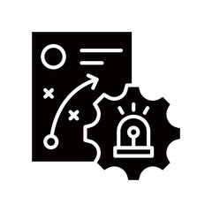 Emergency Plan glyph icon