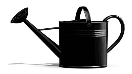 Black watering can illustration