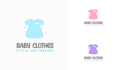 Baby Clothes Logo Design. kids store clothing logo template vector