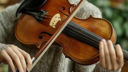 Fototapeta premium Person playing a violin