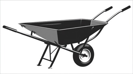 Metal wheelbarrow illustration