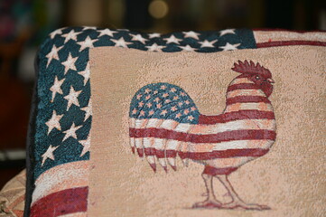 Patriotic Pattern on a Pillow