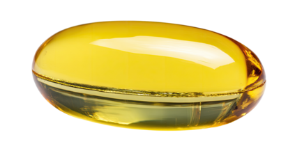 Close-up of a yellow oval pill