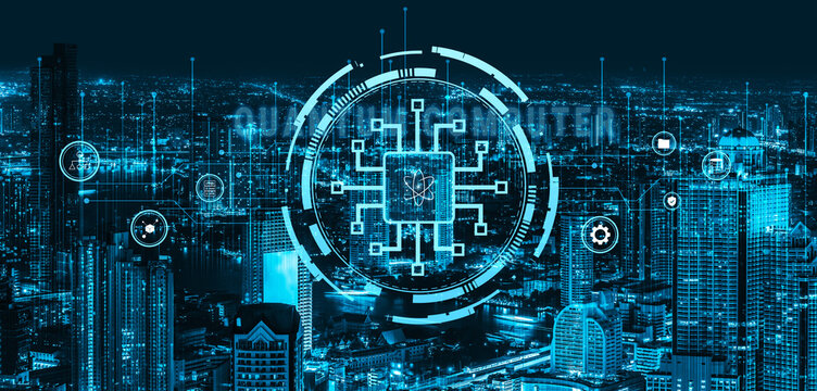 Quantum computer processor and future technology. The architecture of a quantum computer represents a revolution in high-performance computing. Motif - Powered by Adobe