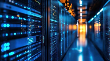 Server racks in a data center