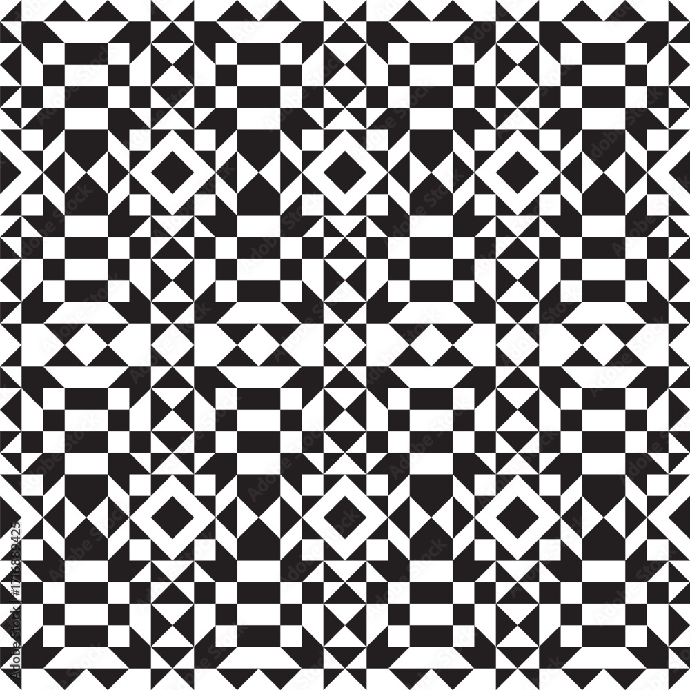 Aufkleber geometric abstract tile pattern with triangle and square shape background