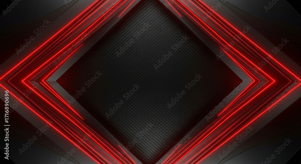 Poster dynamic abstract backdrop with glowing neon red lines and carbon fiber texture