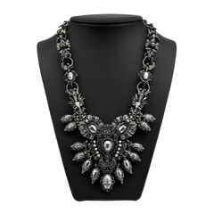 Silver, ornate choker necklace