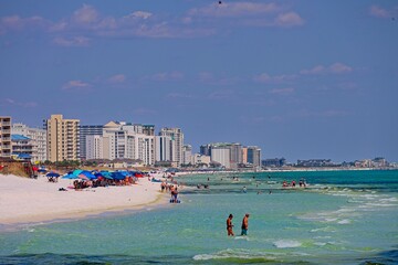 A sunny day enjoying the emerald waters off the coast of Destin, Florida