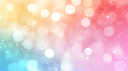 Obraz premium A vibrant, colorful background featuring soft, pastel hues and subtle bokeh effects. The image displays a blend of rainbow colors, creating a visually pleasing and dreamy atmosphere.