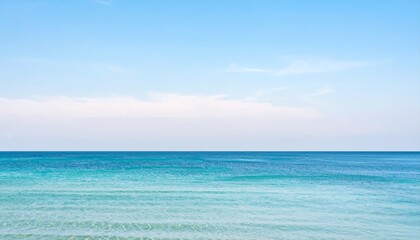 Serene Ocean Horizon Under a Clear Blue Sky