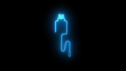 Charger icon, electric power adapter symbol, mobile charging device illustration, energy supply design, battery recharge equipment, electronic gadget accessory