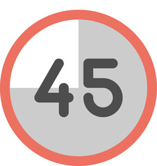 45 Minute Timer Icon