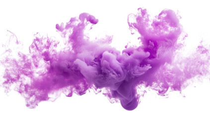 A swirl of purple smoke billowing against a white background. creating an ethereal and artistic effect. suitable for creative projects or abstract designs