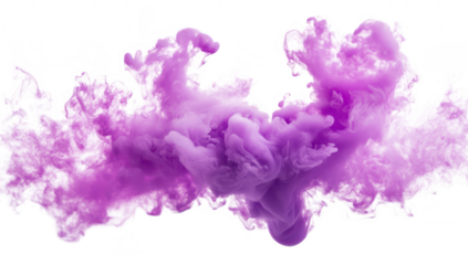 A swirl of purple smoke billowing against a white background. creating an ethereal and artistic effect. suitable for creative projects or abstract designs