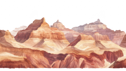 A breathtaking view of the Grand Canyon its majestic layered rock formations under a clear blue sky. with soft shadows highlighting the natural beauty and vastness of the landscape