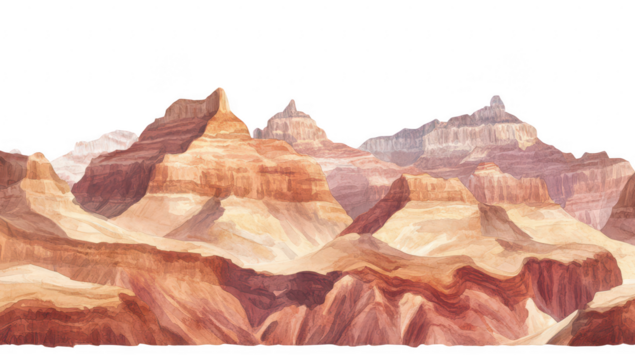 A breathtaking view of the Grand Canyon its majestic layered rock formations under a clear blue sky. with soft shadows highlighting the natural beauty and vastness of the landscape