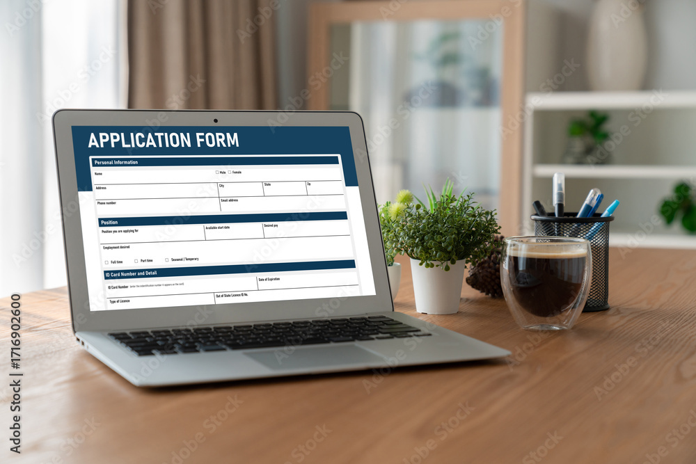 Poster online application form for modish registration on the internet website