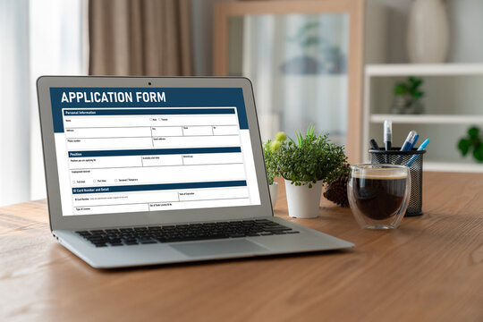 Online application form for modish registration on the internet website