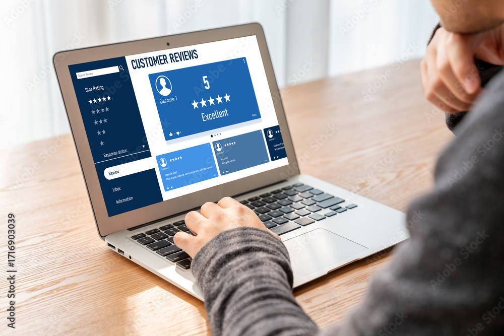 Poster customer experience and review analysis by modish computer software for corporate business