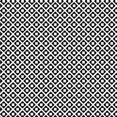 Black and white vector seamless pattern with small diamonds , star shapes ,rhombuses .Abstract black and white geometric texture .Simple minimal wide repeat background .