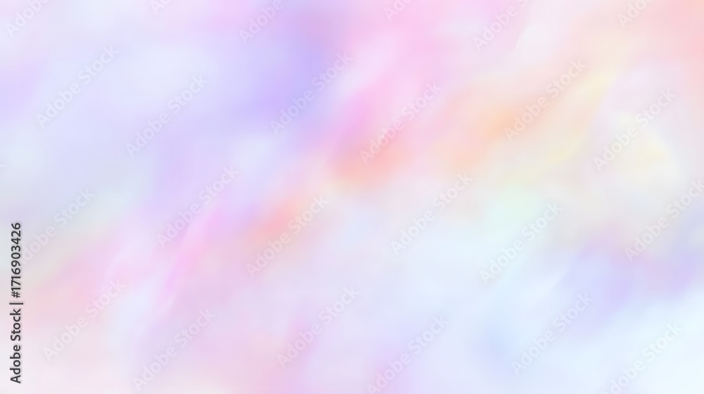 Poster a soft, dreamy background showcases a blend of pastel colors, creating a serene and ethereal mood.