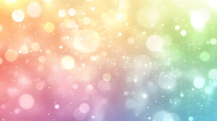 Obraz premium A soft, pastel-toned background showcases vibrant bokeh circles, creating a dreamy and luminous effect.